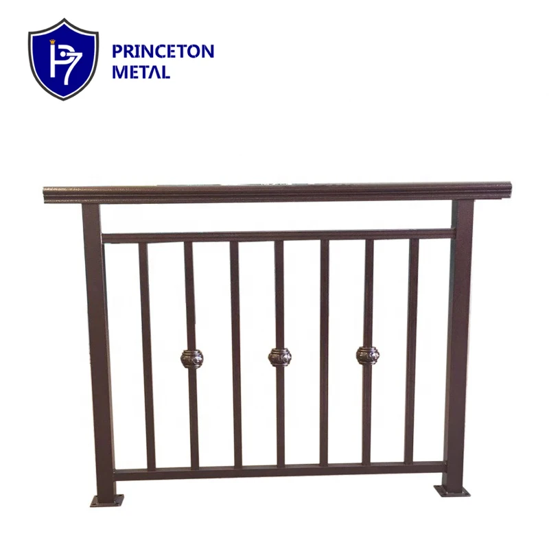 factory cast black veranda price curved balustrade aluminum balcony stair hand railing system designs