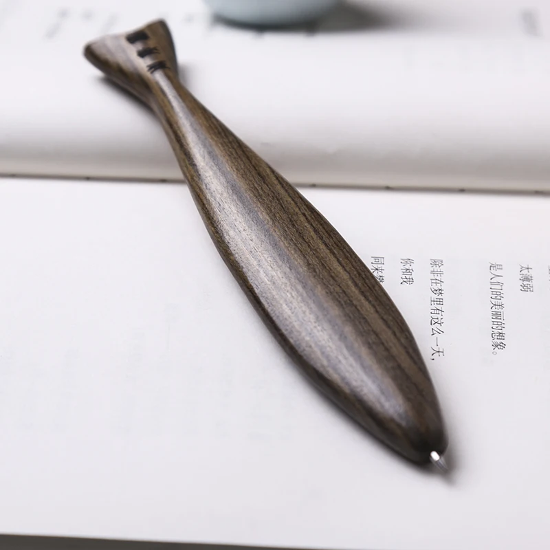 Professional Factory Luxury Design Customized Wooden Pen for gift Fish shaped pen Production customization of wood products