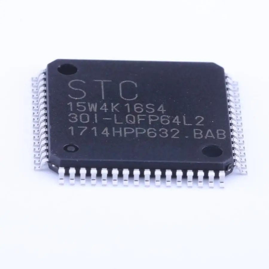Оригинальный новый в наличии микроконтроллер MCU IC LQFP-64 STC15W4K16S4-30I-LQFP64 L2 IC чип интегральной схемы
