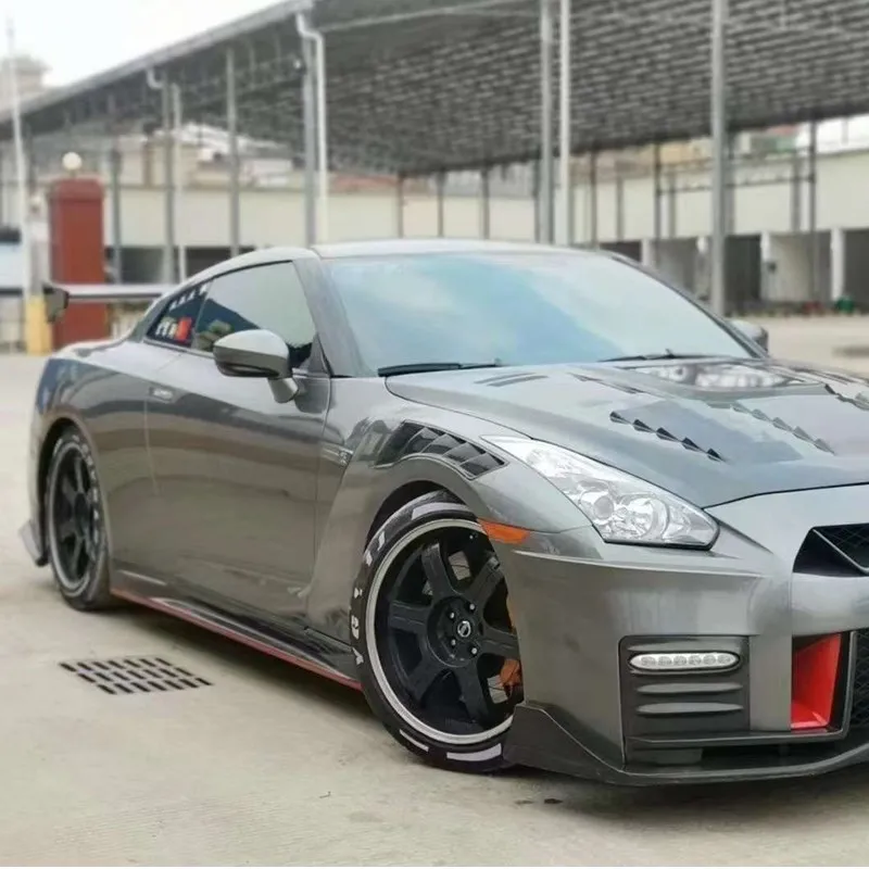 Body Parts Real Carbon Fiber Side Skirt For Nissan GT-R35 Front Bumper Nismo Style Body Kits