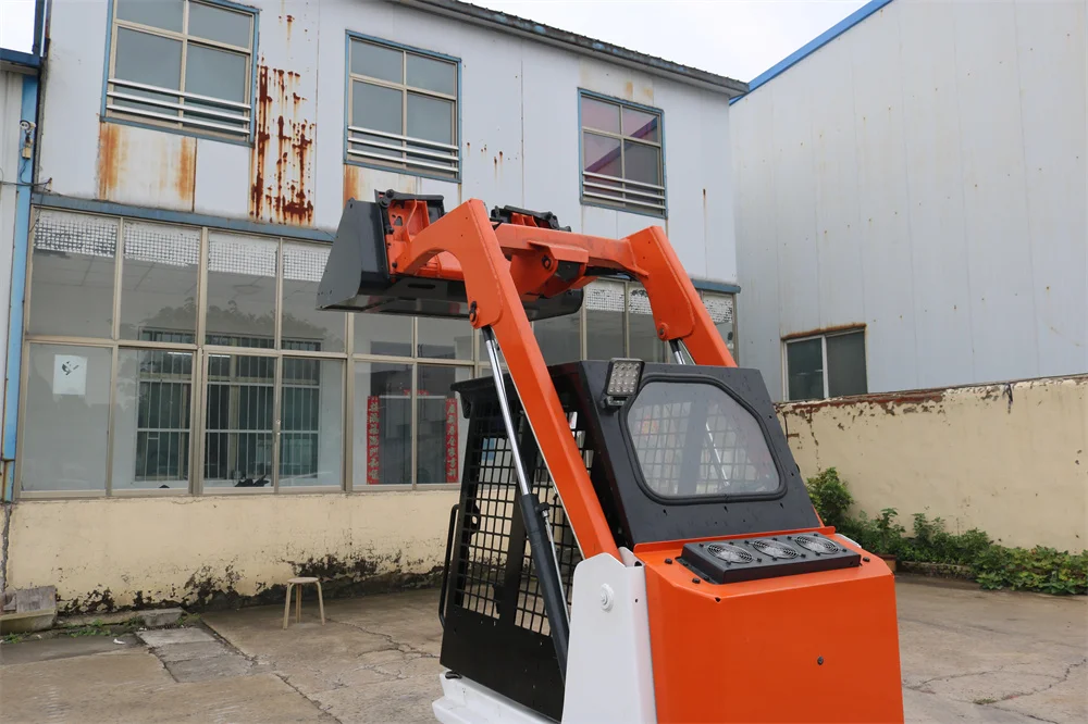 Fast Delivery EPA/CE Mini Skid Steer Loader 300kg 500kg Hydraulic Diesel Crawler Mini Skid Steer Loader attachments