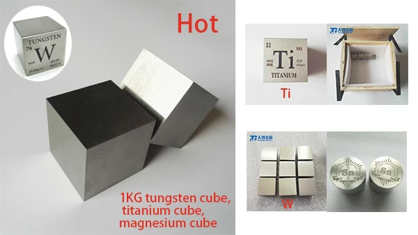 10*10*10mm Polished Surface 99.95% Pure tungsten cube for toy cars balance weight manufacturer from baoji tianbo metal comp