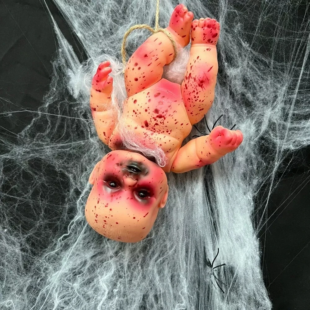 Halloween Horror latex Zombie Doll for Christmas Ramadan Party Decorations and Child Costume Haunted House Props customized