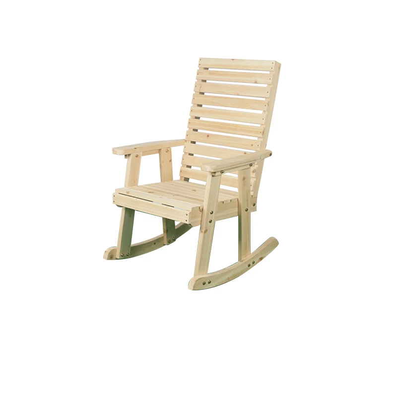 Wholesale high quality cheap outdoor beach wooden rocking chair recliner for adults