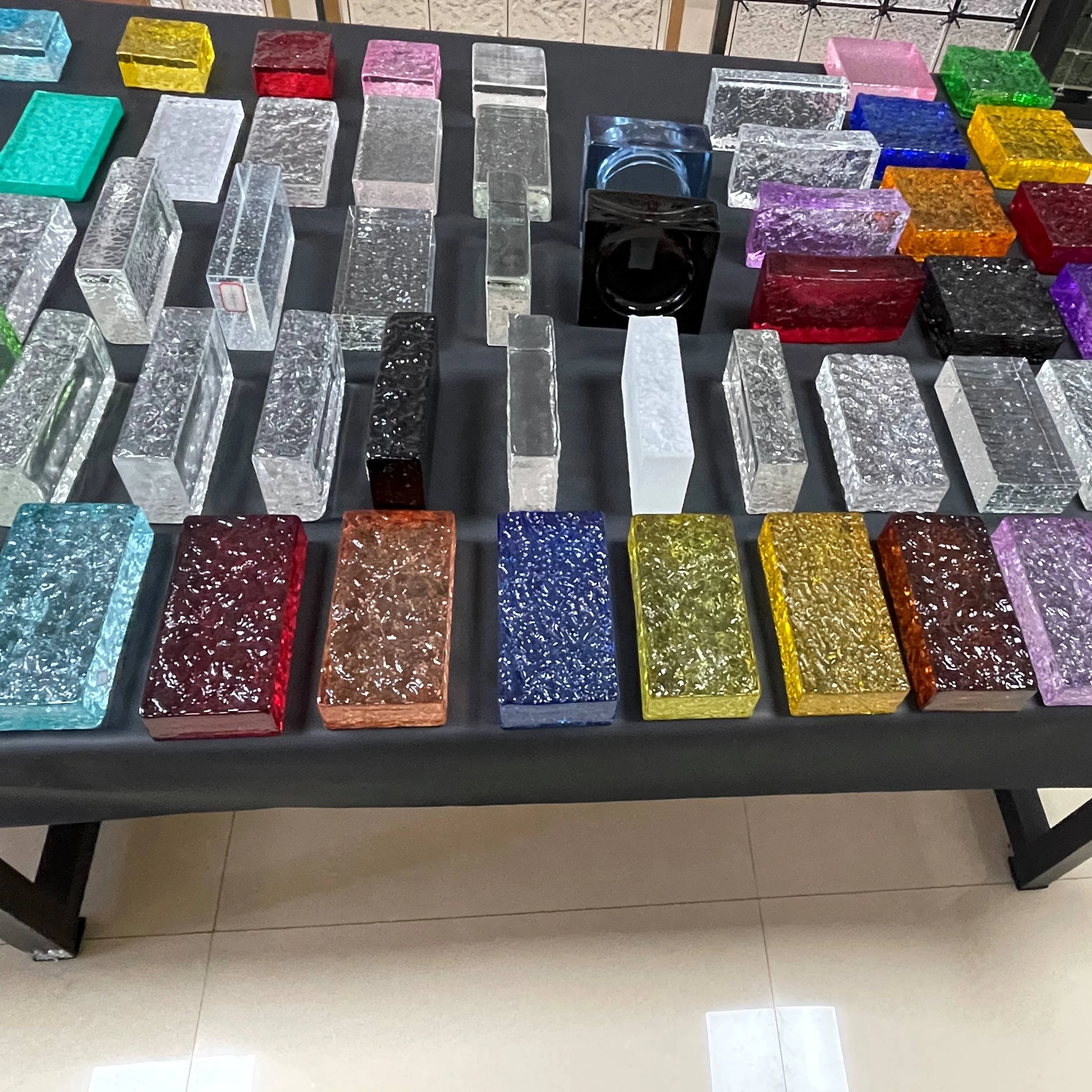 Hot melt Crystal glass block for decoration wall glass