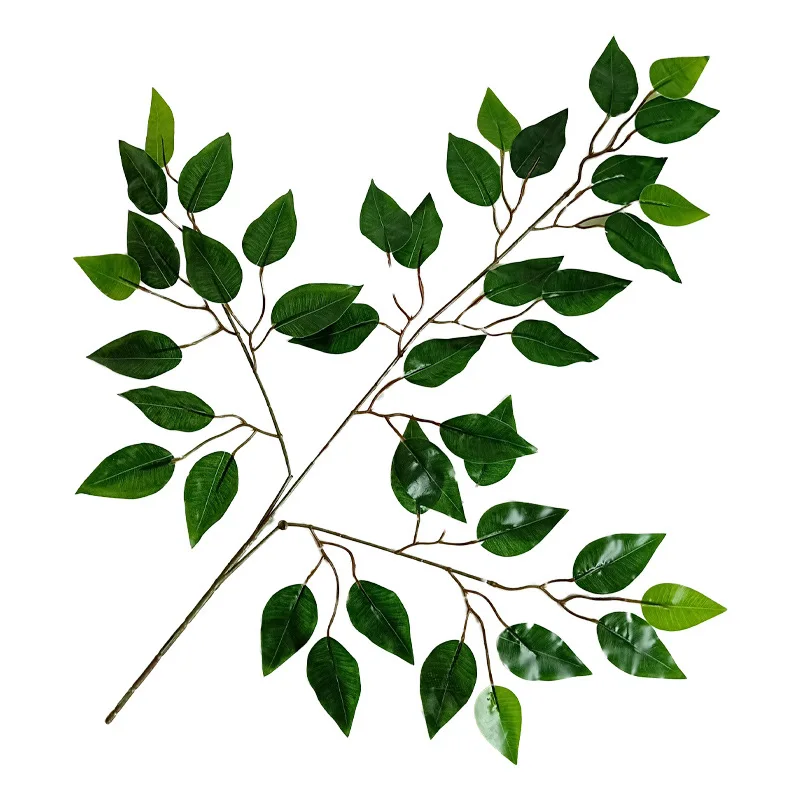 Home Decor Colorful Silk Grape Leaves Green Latex Banyan White Leaves Tree Branches Maple Artificial Leaves For Sale