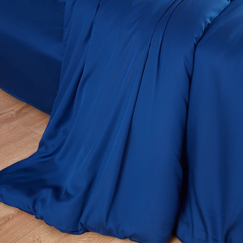 Wholesale 100% Bamboo Lyocell Blue Bedsheet Flat Sheet Set Custom Sheets For Bed Sheet Manufacturer