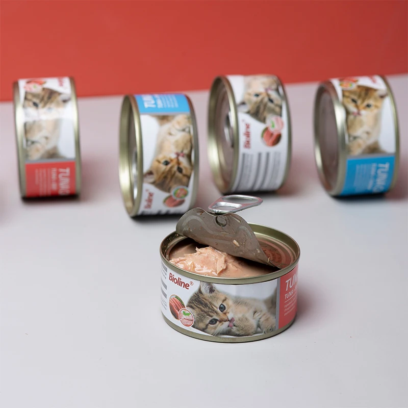 Горячая распродажа влажный корм для кошек тунец говядина консервированный Oem Odm домашних животных