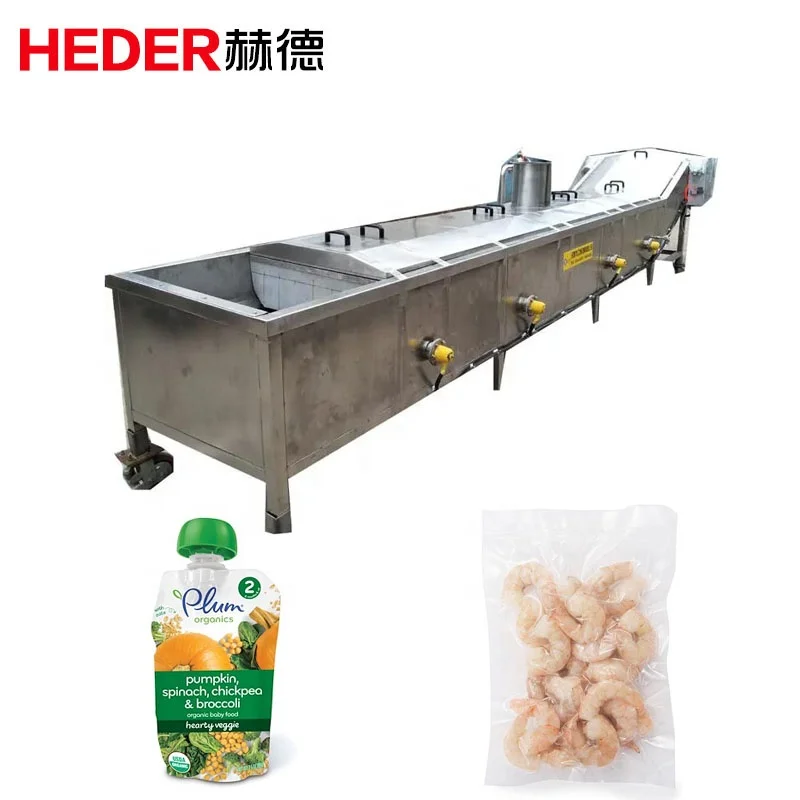 Conveyor blanched machinery vegetable beans food fruit potato blanching machine
