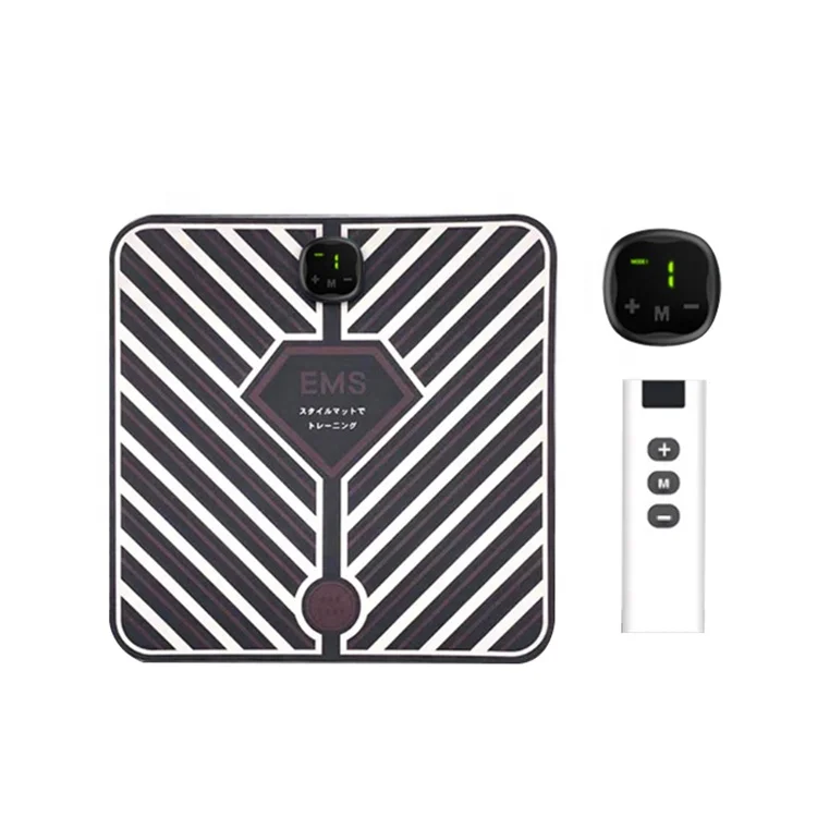 China hot sale rechargeable LCD screen heat ems foot mat massage tens machine low price