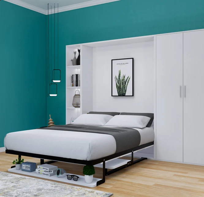 BFP Modern Style Manual Vertical Murphy Bed Folding Wall Bed mechanism With Sofa connector