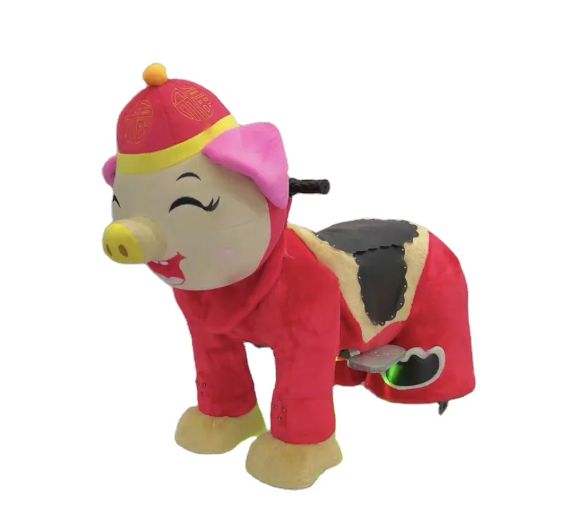 Small 72cm Plush Action Giddy Up Ride On Toy Rocking Walking Mechanical Horse Animals On Wheels Simulator For Sale Kids
