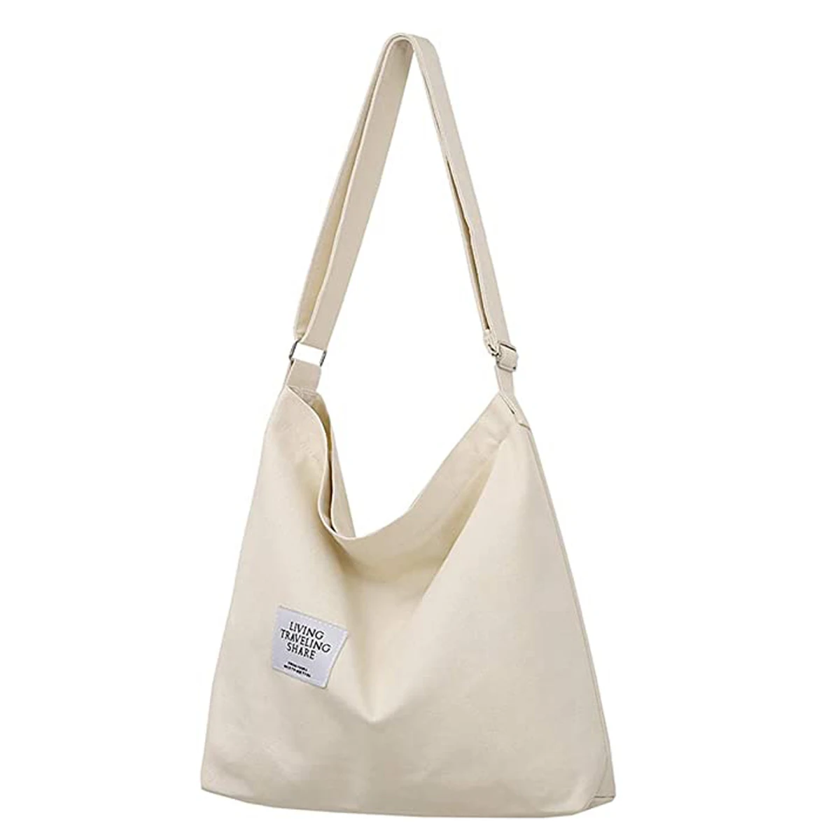 Amazom hot selling custom logo print canvass sling bags canvas tote bag cotton for shopping