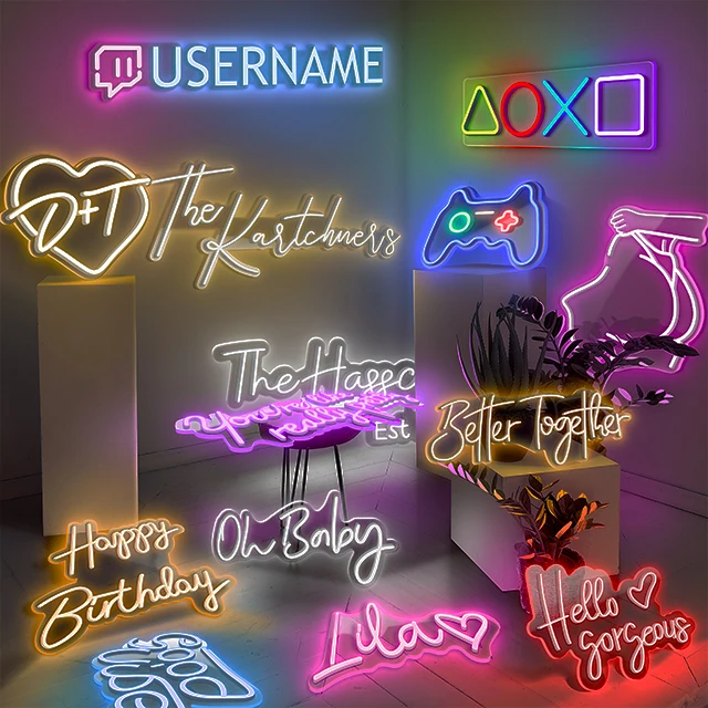 Custom made neon acrylic sign 12V led custom neon light sign 3d letters led neon light for wedding decoration