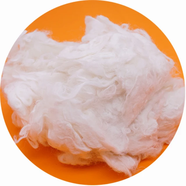 100% необработанное белое бамбуковое волокно 1.4d 32 мм