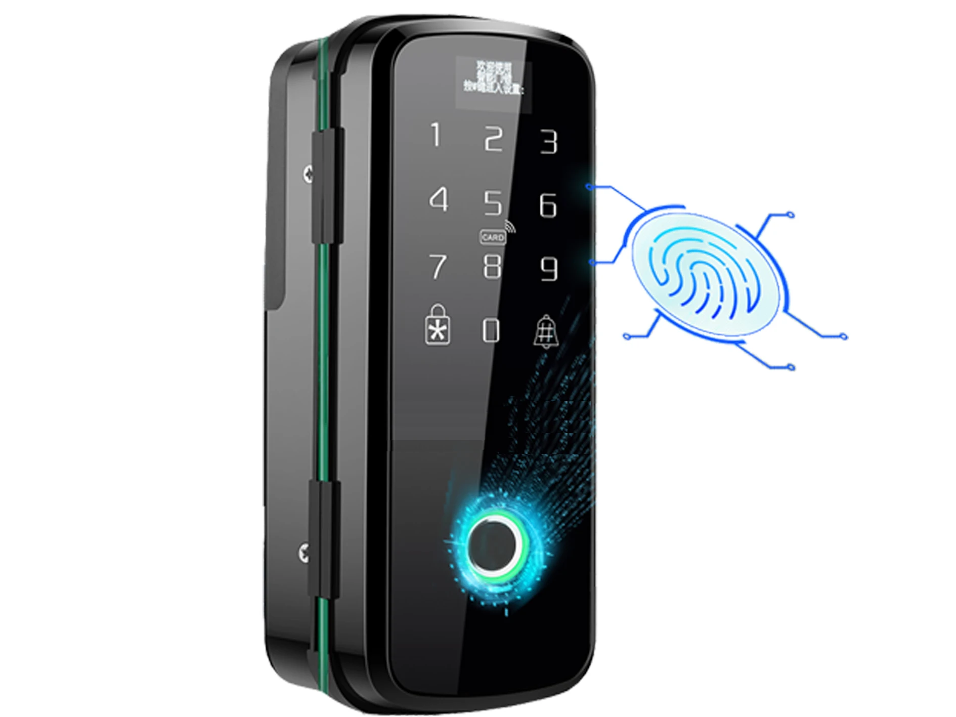 
Digital electronic biometric fingerprint glass lock for home office smart glass lock 