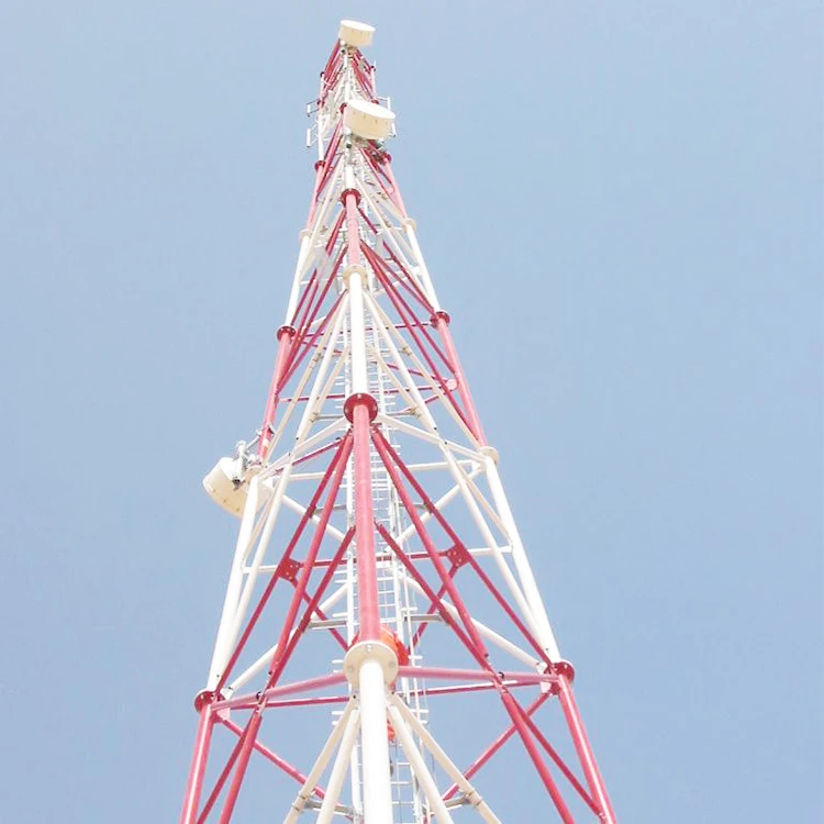 Factory supply 3 leg tubular steel lattice telecom antenna tower Telecommunication tubular tower