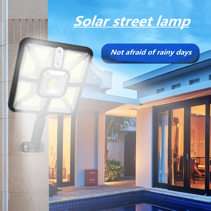 New Human Body Induction Solar Outdoor Light Solar Rechargeable LED Garden Light 3 Working Modes Solar Light