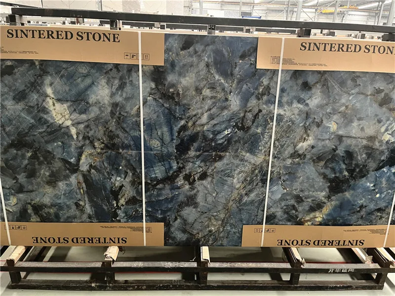 polished blue gem countertop sintered stone porcelain slab marble surface