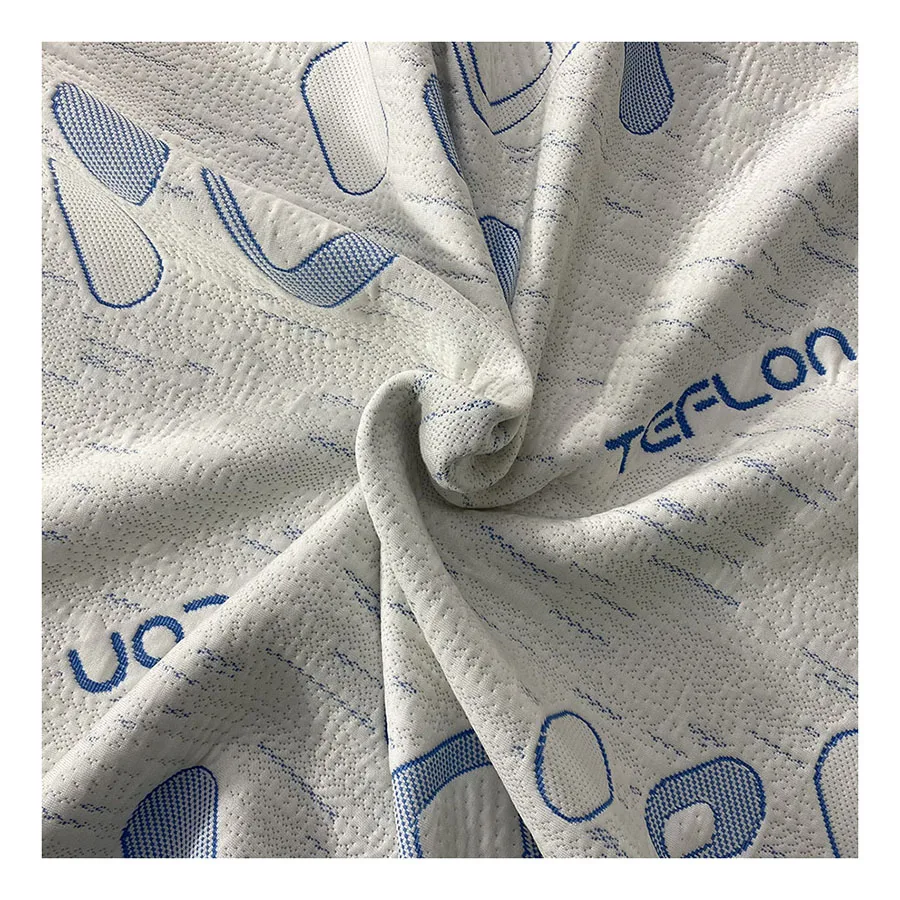Solid Color Rayon Mattress Ticking Fabric Waterproof Jacquard Full Waterproof China Sewing Material