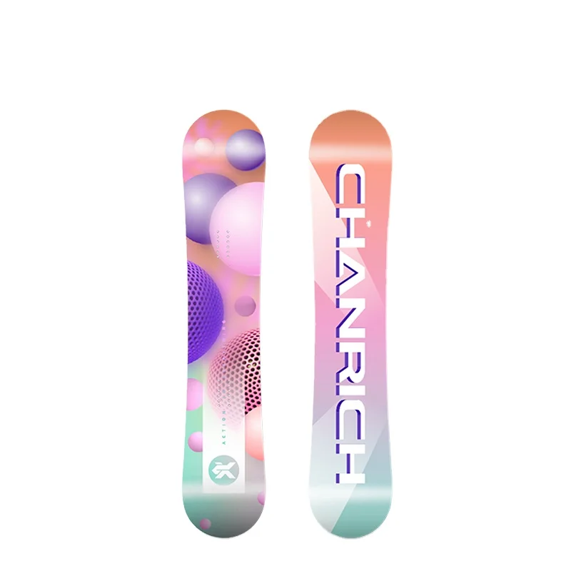 2024 New design carbon fiber stripes digital printing wholesale price snowboards for winter equipment OEM ODM ski products