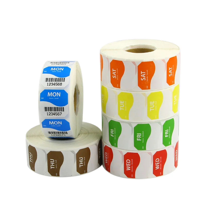 Spot Wholesale Self Adhesive Paper Sticker Barcode Label Waterproof Thermal Sticker Label Roll