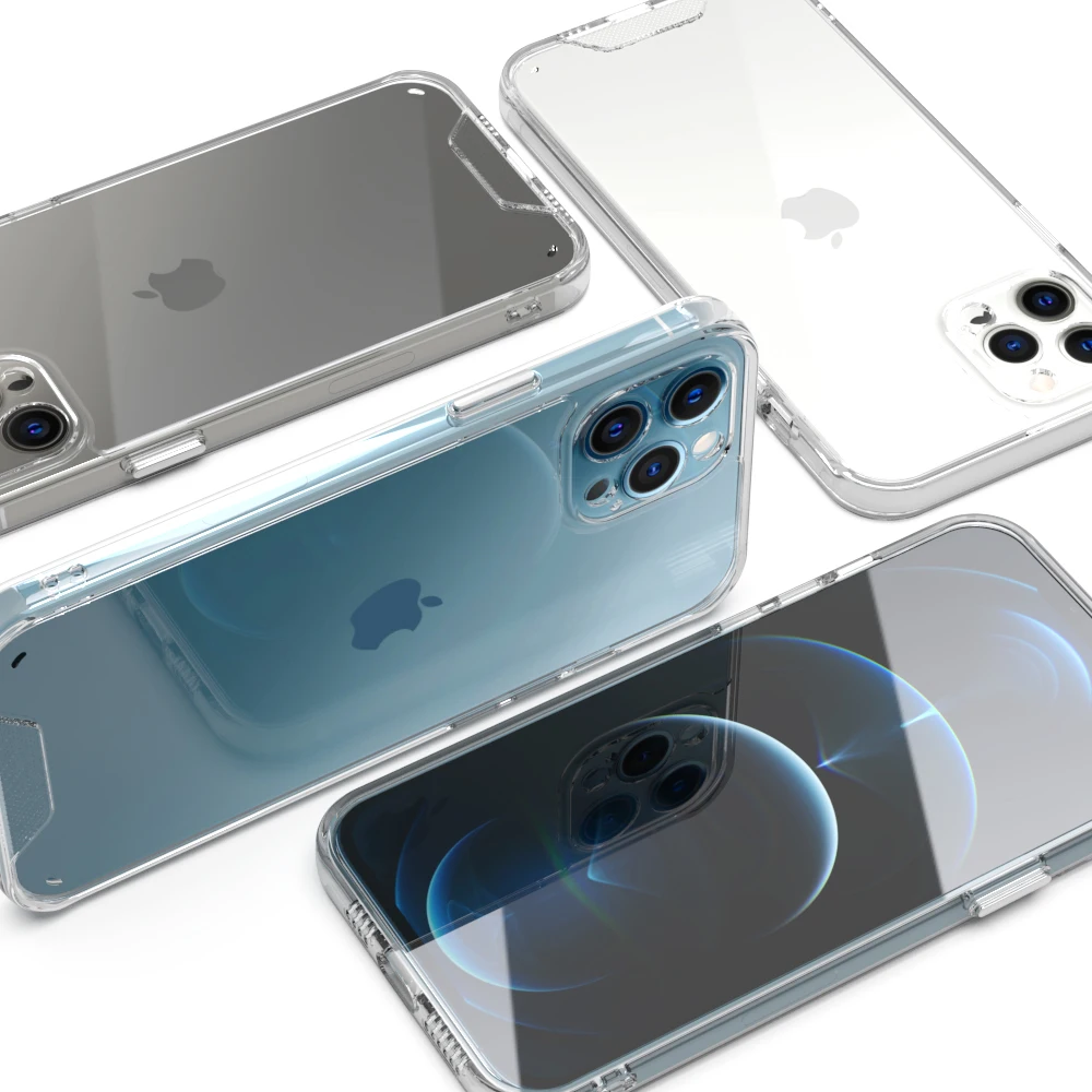 Camera Lens Protection Clear Plating Button Shockproof Bumper Space Case Cover For iPhone 13 Mini 12 Pro Max 11 Xs Xr 6 7 8 Plus
