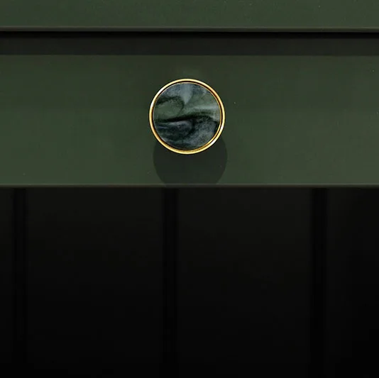 Maxery Kitchen Hardware Nordic Peal Solid Brass Minimalist Marble Knobs Image Handle Single Hole Furniture Handles and Knobs