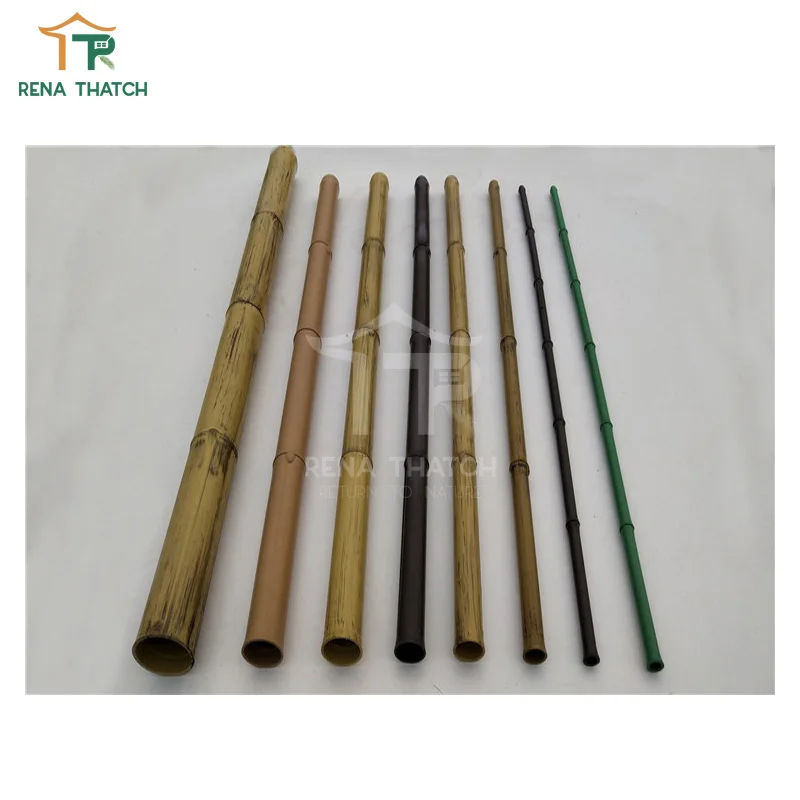 Long life Solid, hollow, split synthetic bamboo pole artificial bamboo stick stake canes