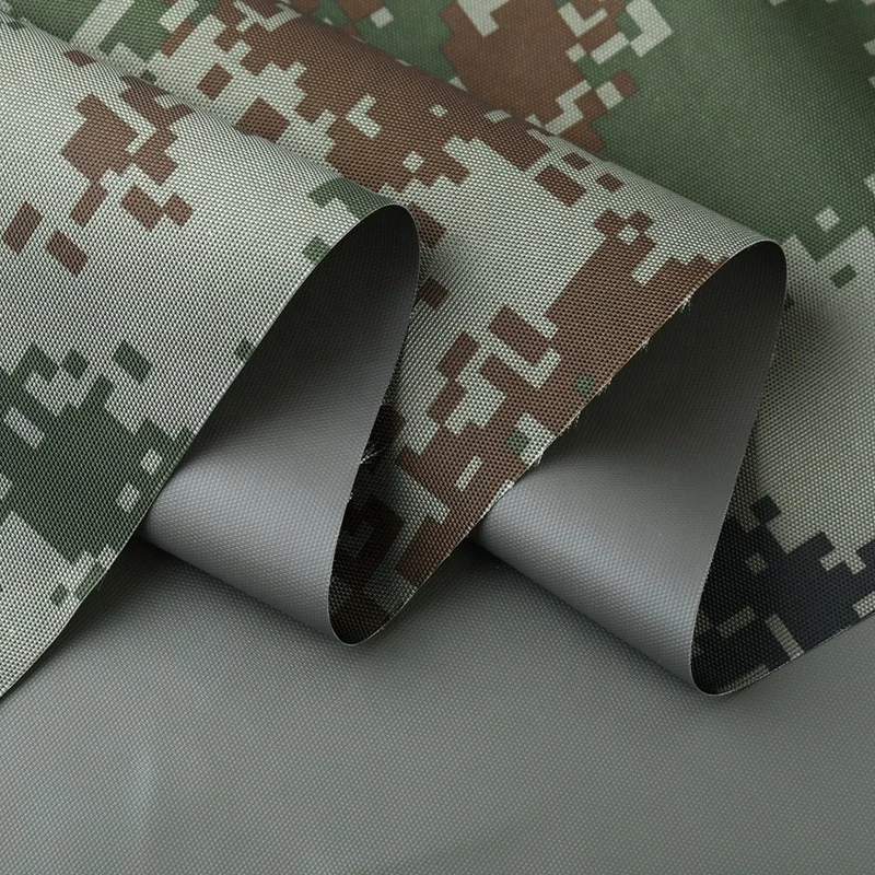 Digital camouflage sublimation printed oxford waterproof coated camo backpack fabric