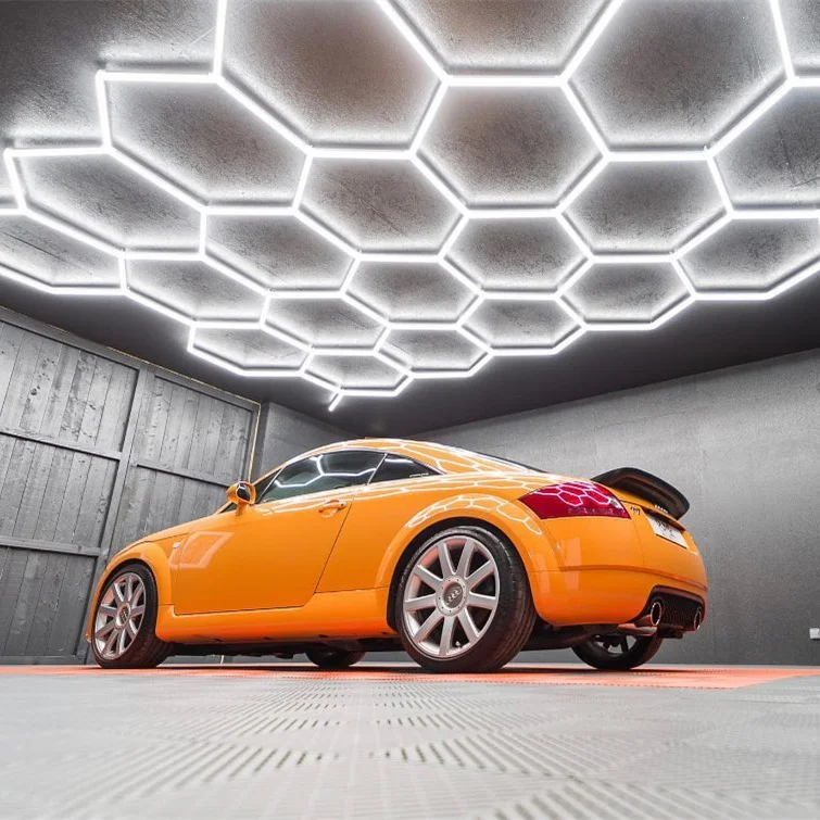 Led Hexagon Lights Hex Lights For Garage Ceiling Car Detailing Workshop Barber Shop Ceiling Light