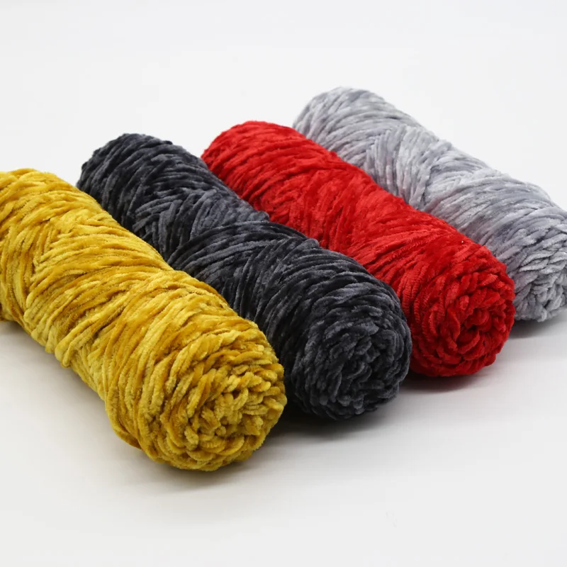 Dimuni Fashion 100% Polyester Yarn Unique Hand Knitting Chenille Yarn For Weaving