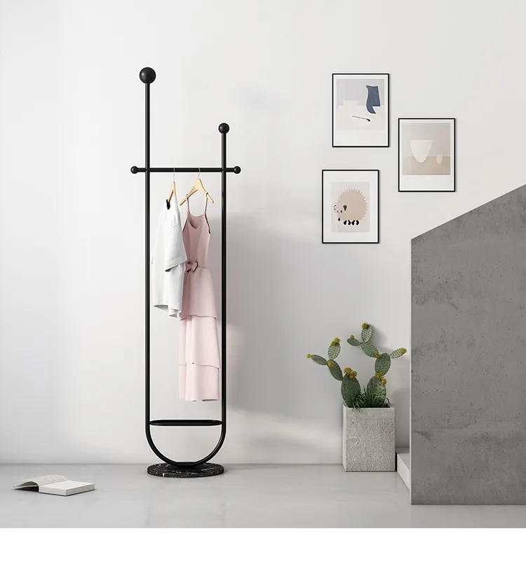 Manufacturers supply bedroom decoration metal small simple coat rack modern clothing display rack