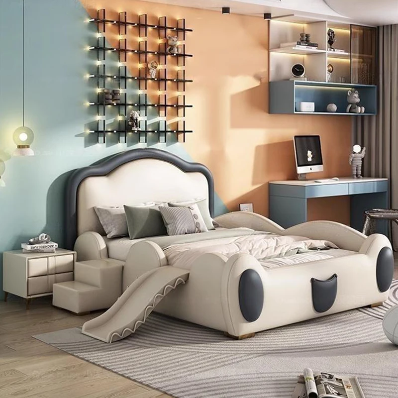 Latest Design Soft Bed Lovely Kids Bed For Children Bedroom Furniture With Slide