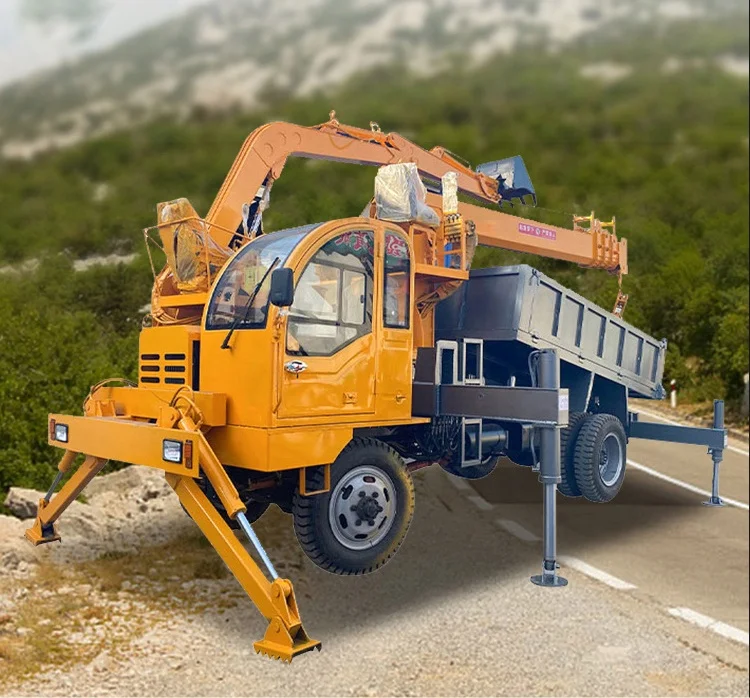 China factory direct sell Truck mounted excavator with Crane for farm