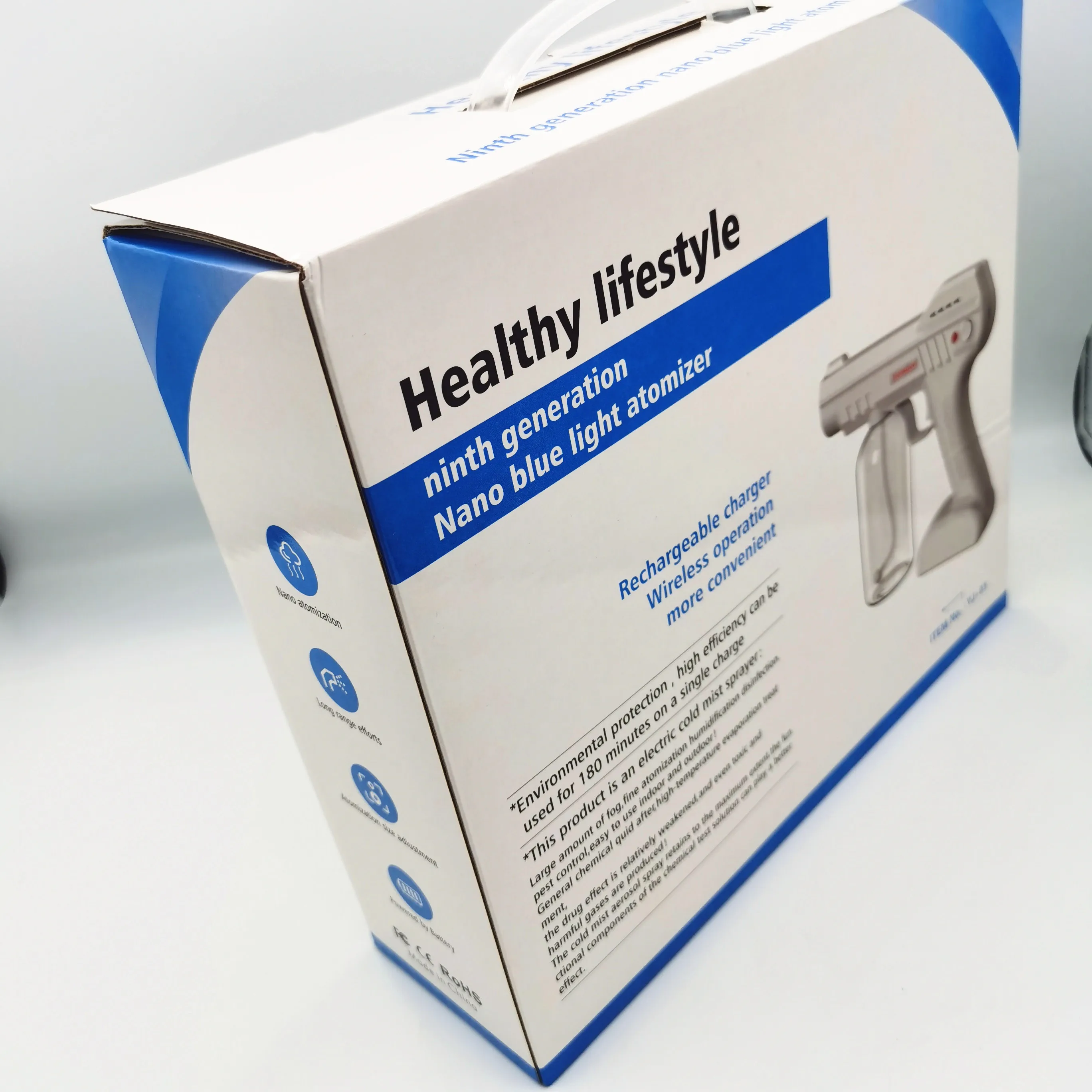 800ML Cup Mini Nano Ultrasonic Atomizer Mist Machine Humidifier Alcohol Disinfiction Home Healthy Lifestyle Spray Gun