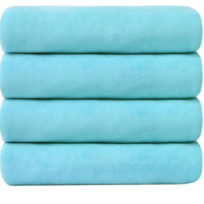 Edgeless Coral Fleece Bulk Double Side Microfiber Plush Car Drying Towel Cleaning