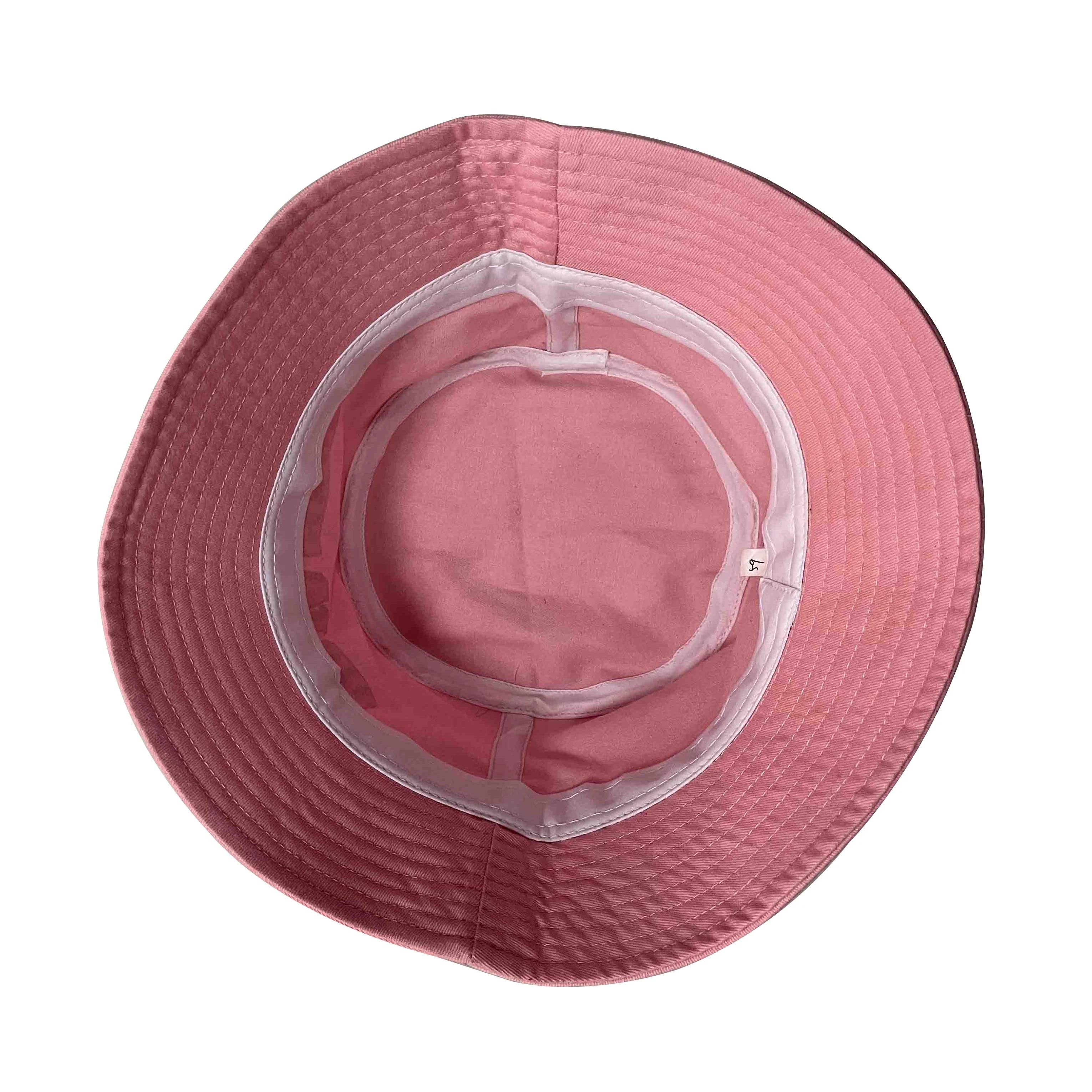 Fashion Embroidery Fisherman Hat  Custom Logo Cotton Bucket Hat Sun cap Bob Hat for Children Spring or Summer