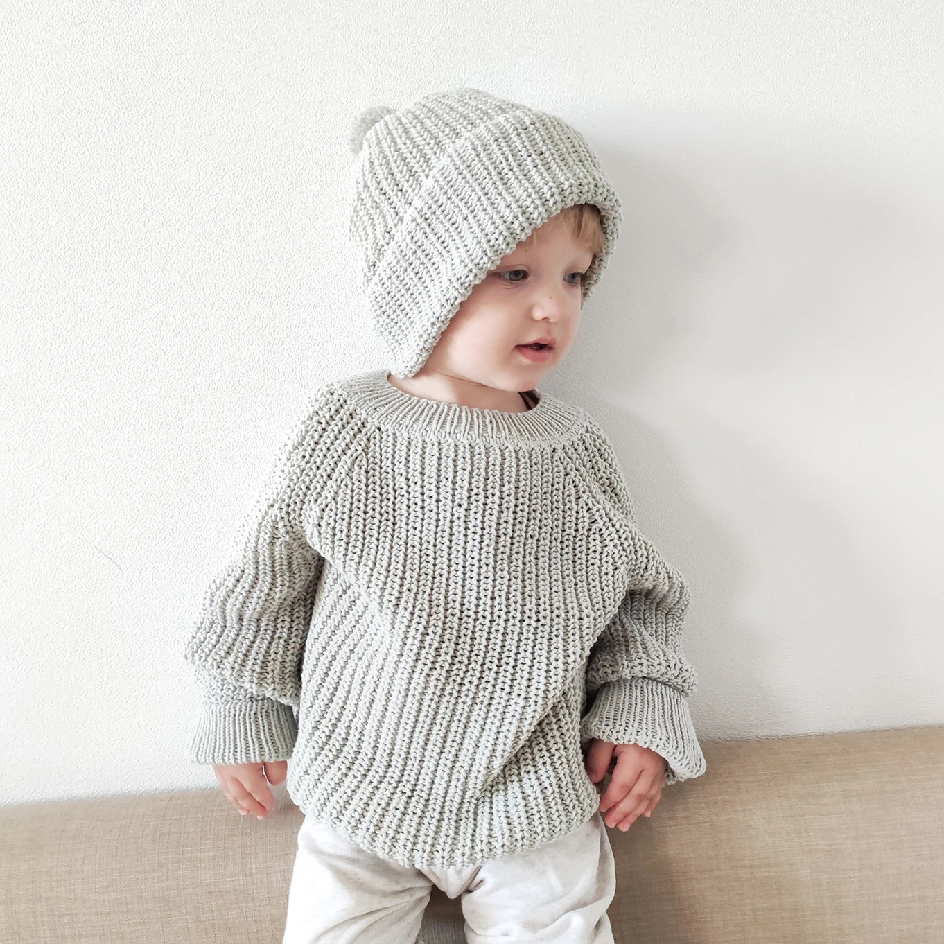 Private label Toddler newborn knit pattern baby jumper knit baby sweater  sweater knitting patterns set