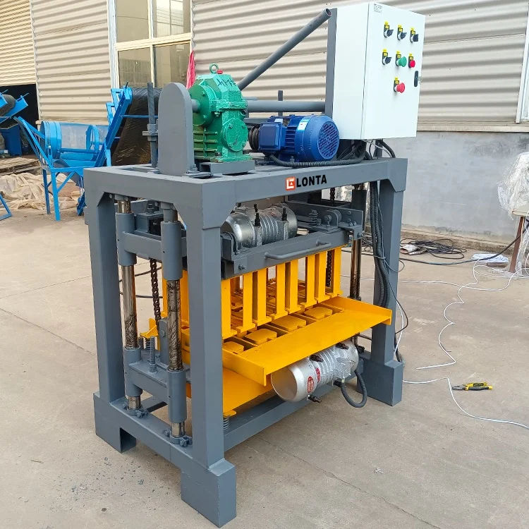 LONTA QMJ4-40 Semi Automatic 4 6 8 Inch interlock Hollow Paver Mould Cinder Cement Concrete Brick Block Making Machine Brique