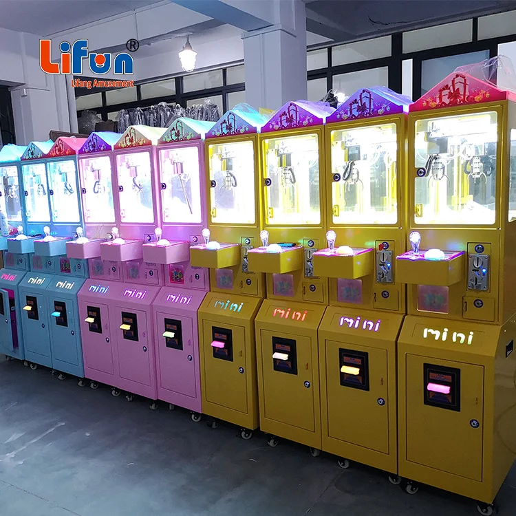 Lifun Coin Operated Small Claw Machine Mini Doll Crane Machine with Cash Bill Acceptor for USA Market