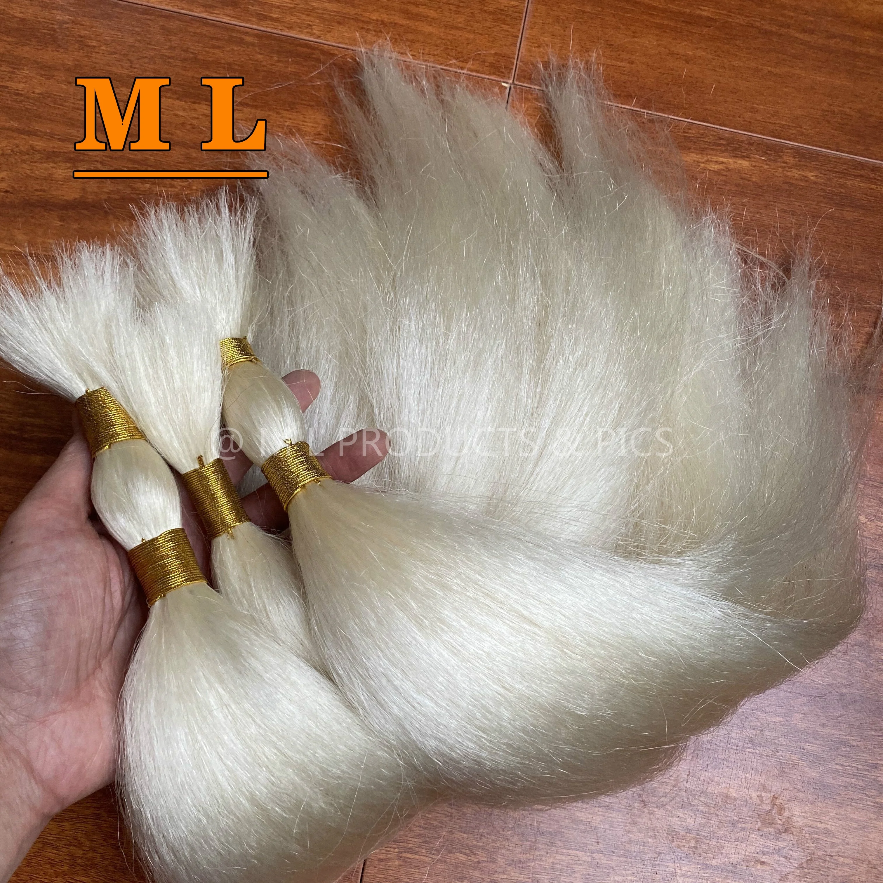 hot hair extensions 100% yak tail hair good with straight treatment white color 20'