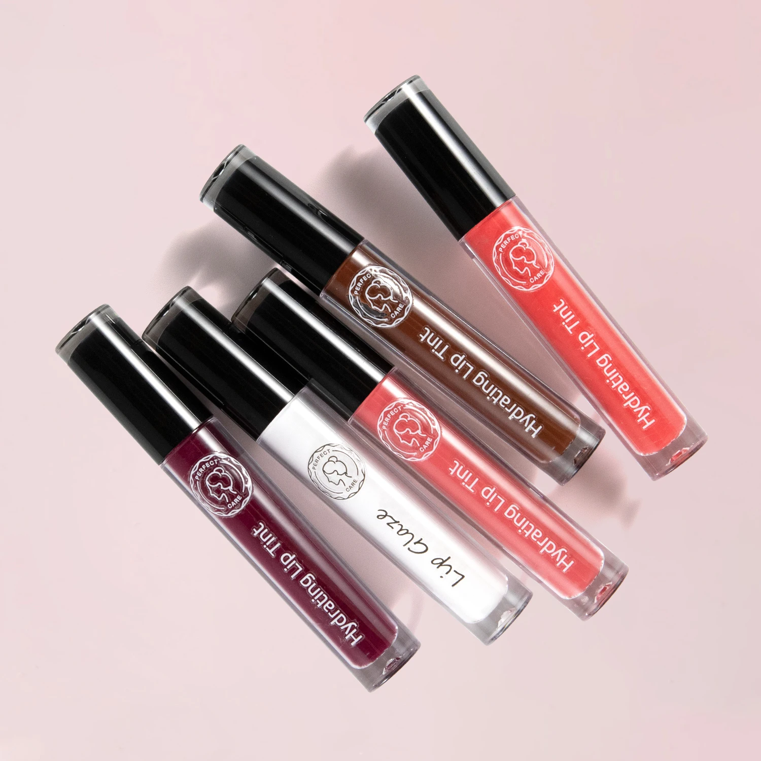 Perfectcare New 5-Color Glossy Matte Lip Gloss Waterproof Lipstick Long-Lasting Non-Stick Lip Glaze For Cosmetic