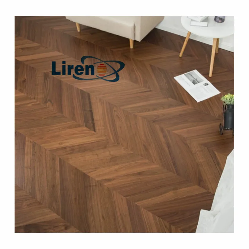 Engineered walnut chevron parquet flooring herrignbone  flooring walnut wood parquet
