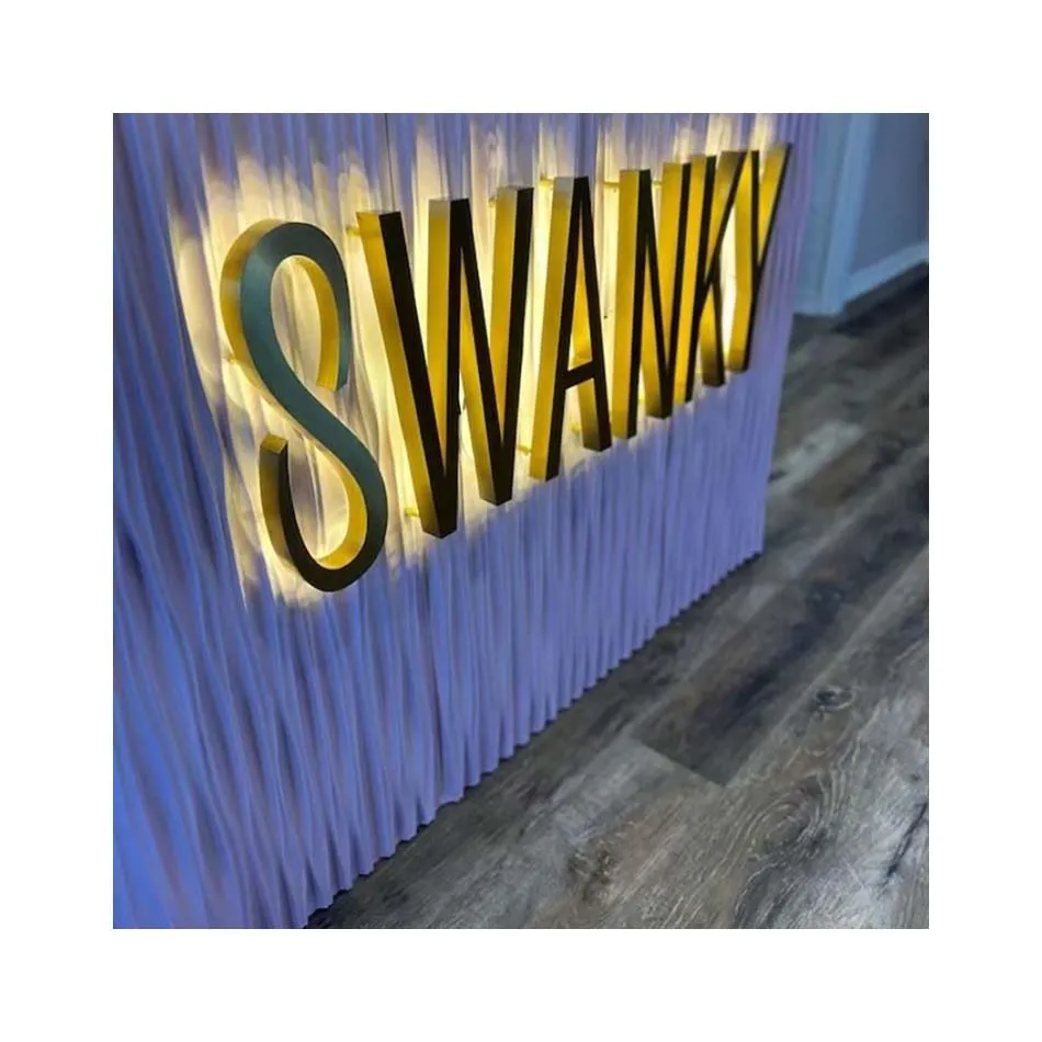 Fast delivery NO MOQ business logo sign Customized LED Illuminated 3D backlit letters Light Store Sign Logo