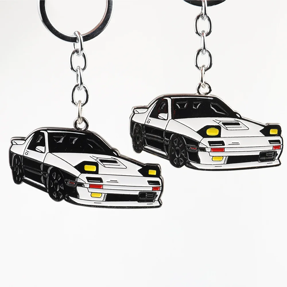 New car model key chain pendant metal gift accessories modified enamel keychains