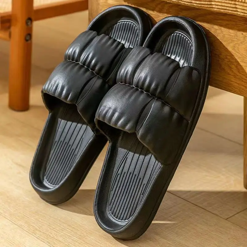 Hot Sale Fashion Summer Petal Couple Soft Outsole Anti Slip Comfortable Cloud EVA Slider Slippers Women For Home Bathroom Hotel