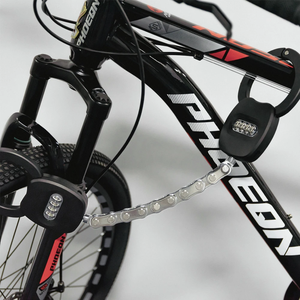 UMEDO Top Seller Universal Anti-Theft Motorcycle  Stainless Steel Chain Lock password handcuff lock for scooter electric adult