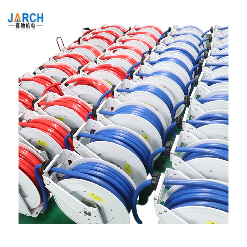 OEM ODM industrial heavy duty 100 feet cable hose reel metal swivel air water drum reel for heavy duty assemble wall mounted