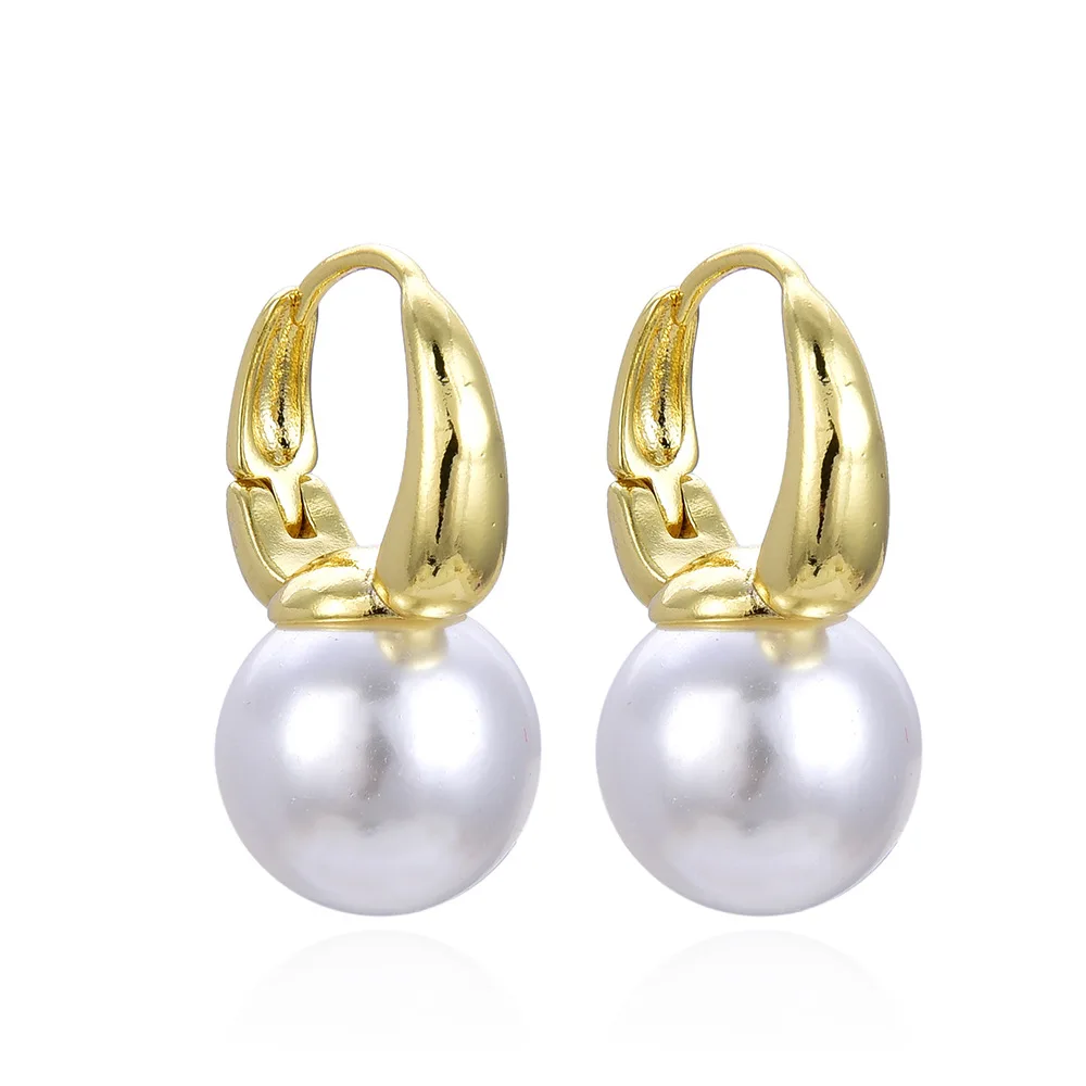 European and American popularity with round imitation pearl women earrings jewelry pearl drop earrings for women